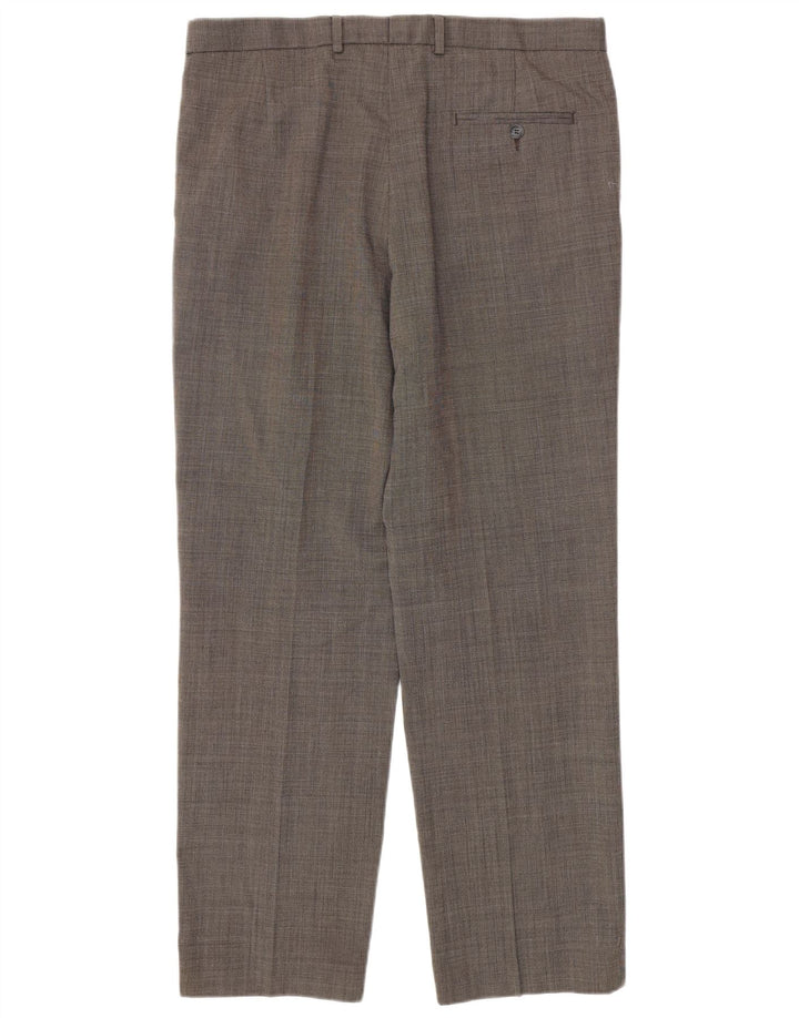 Pantaloni casual pentru bărbați Marks & Spencer, cu ajustare normală, L36 L31, poliester gri