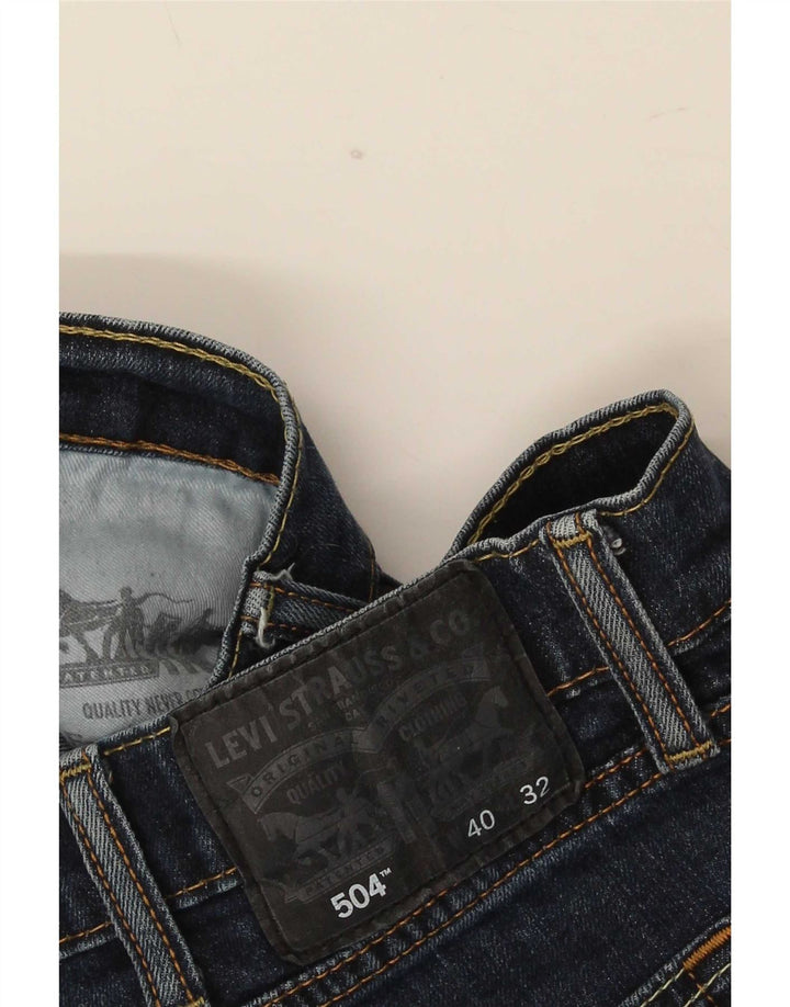 Blugi drepti pentru bărbați Levi's 504 W40 L32 bleumarin