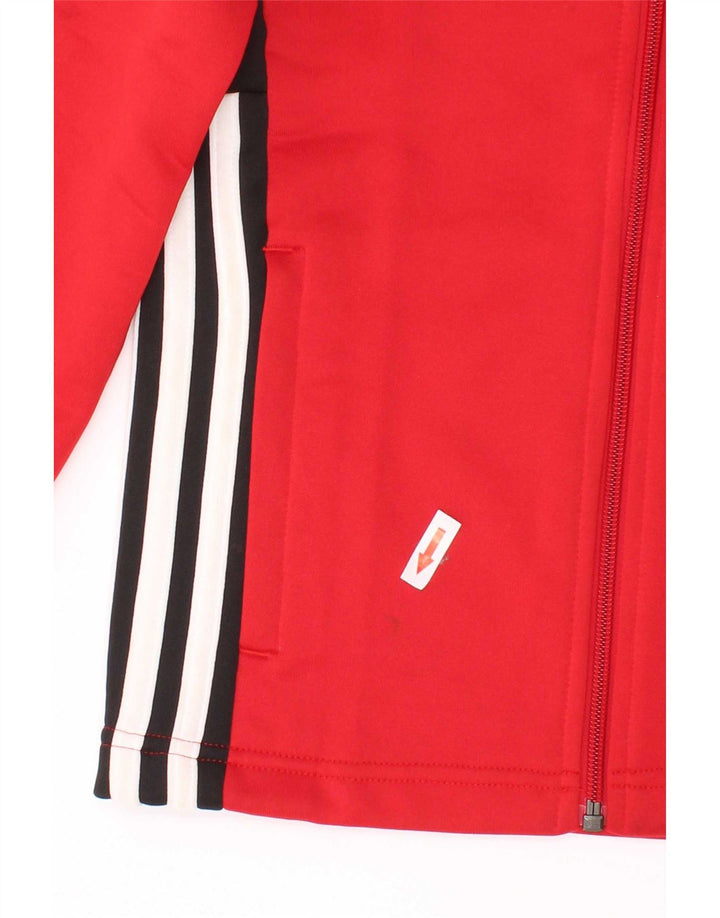 Jachetă de trening pentru băieți Adidas 7-8 ani Poliester color bloc roșu