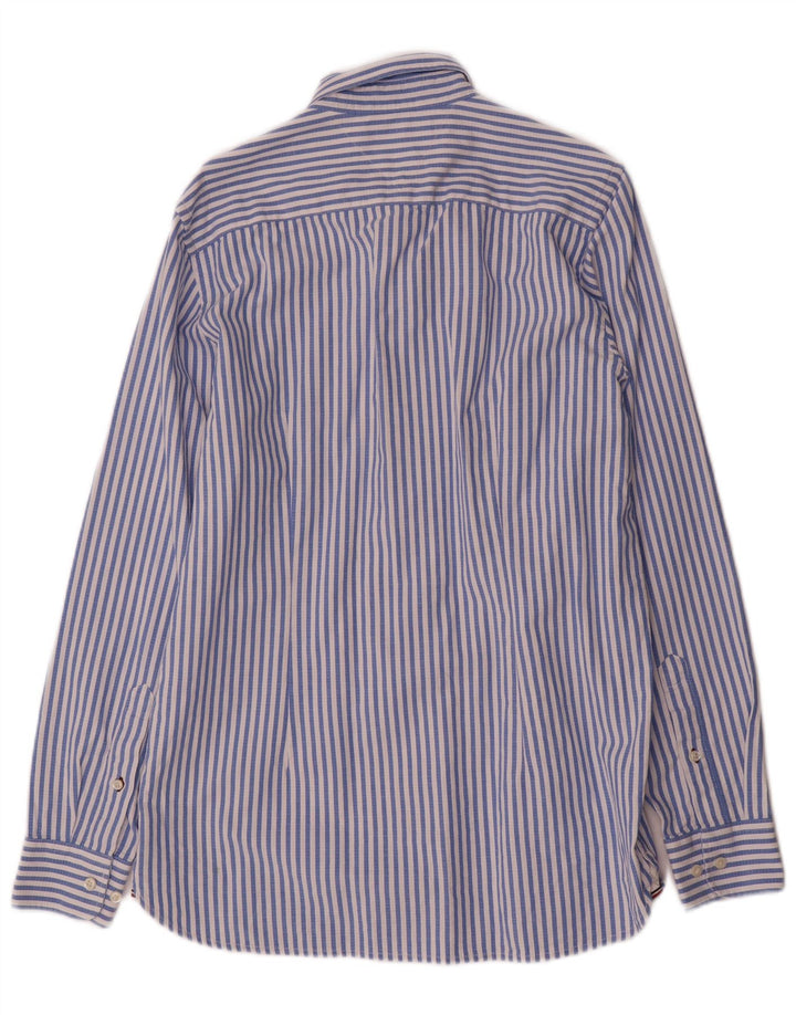 Cămașă Slim Fit Tommy Hilfiger pentru bărbați, bumbac cu dungi albastre medii