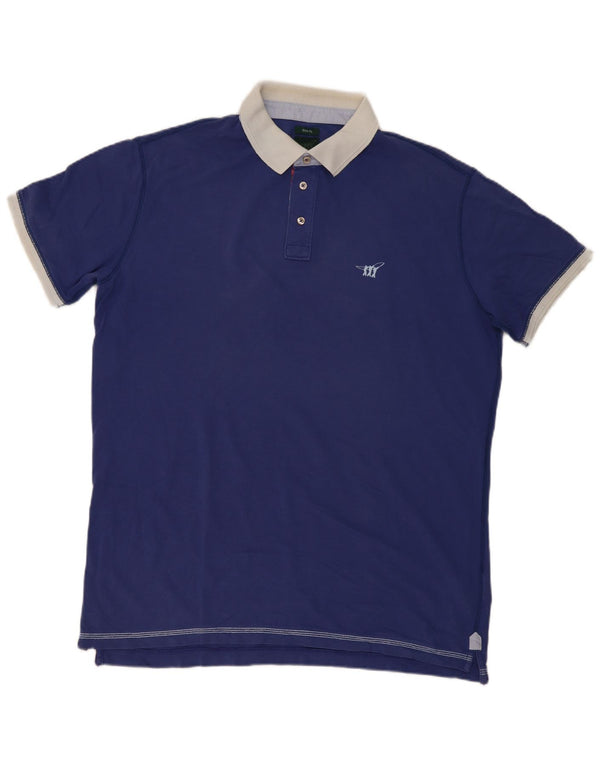 Tricou polo rugby pentru bărbați Henry Cottons, 3XL, albastru bleumarin
