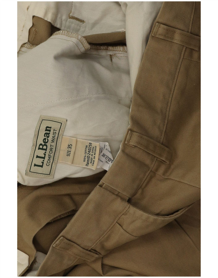 Pantaloni scurți chino pegged pentru bărbați L.L.Bean W35, bumbac kaki mare