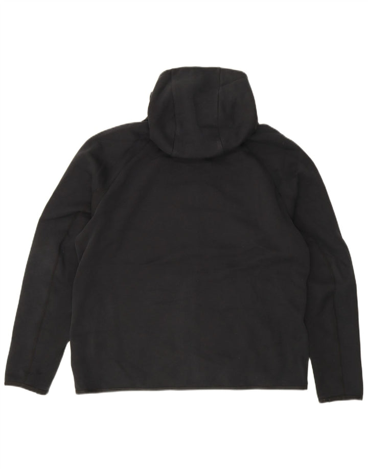 Pulover Nike pentru bărbați, cu fermoar, bumbac mare, negru