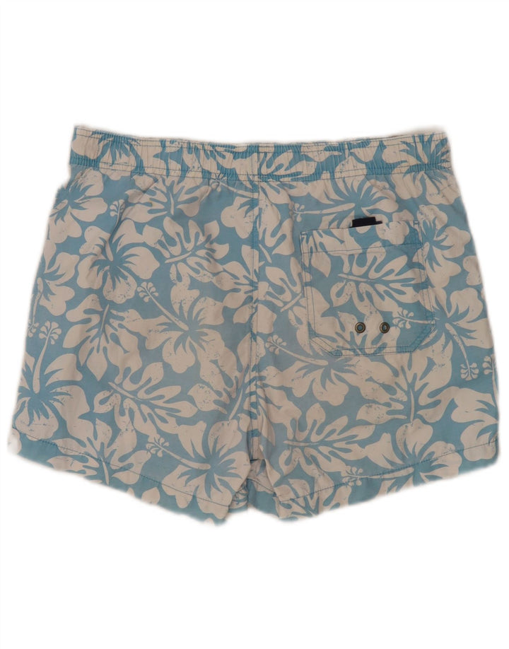 Pantaloni scurți de înot North Sails pentru bărbați, din bumbac floral, albastru mediu