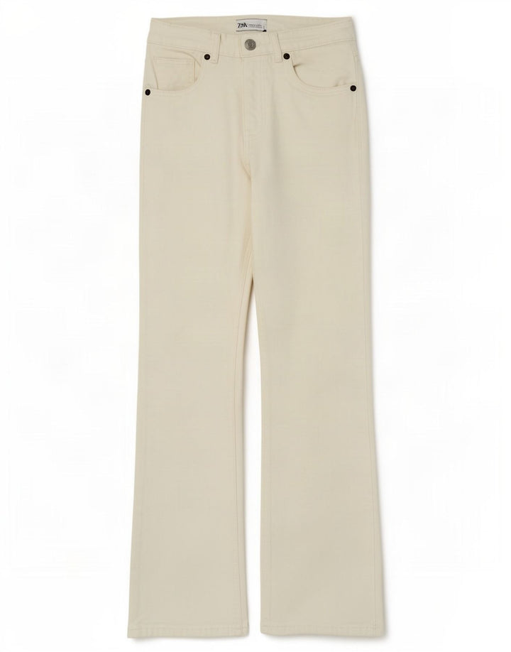 Blugi Zara Femei Bootcut EU 36 XS W26 L32 Alb