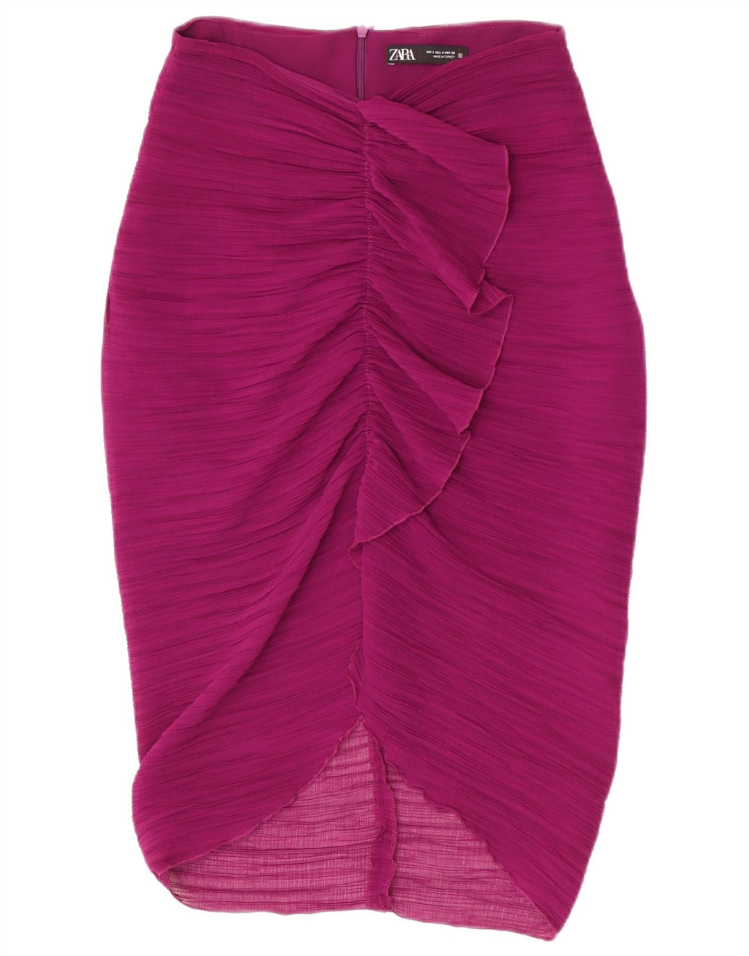 Fusta Midi Zara Femei cu talie înaltă Mic W26 Poliester violet