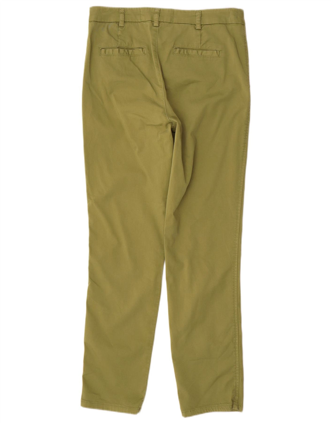 BENETTON Pantaloni chino subțiri cu talie înaltă pentru femei UK 10 Small W30 L29 Khaki