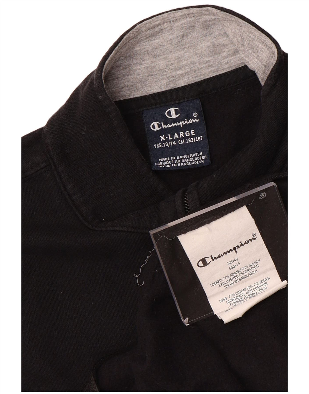 CHAMPION Băieți Grafic Trening Top Jachetă 13-14 Ani XL Bumbac Negru