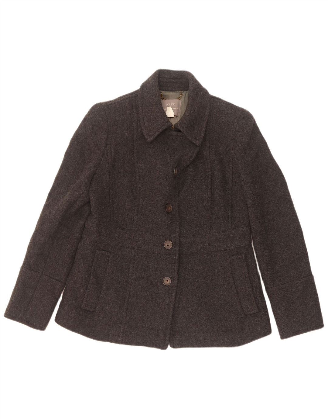 J. Crew Womens By Nello Gori 4 Button Mazăre US 6 Medium Gri Lână