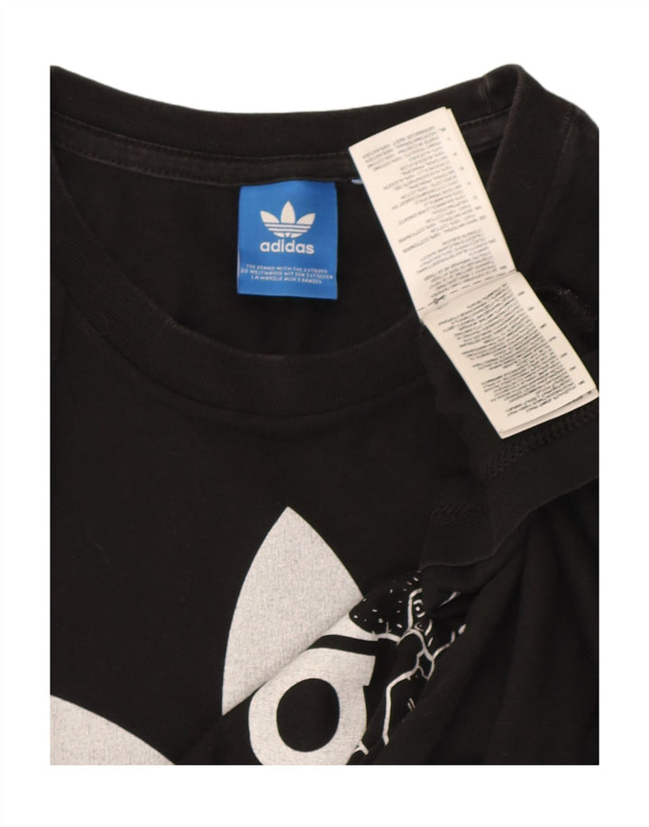 Tricou grafic pentru bărbați Adidas Top mic, negru, bumbac