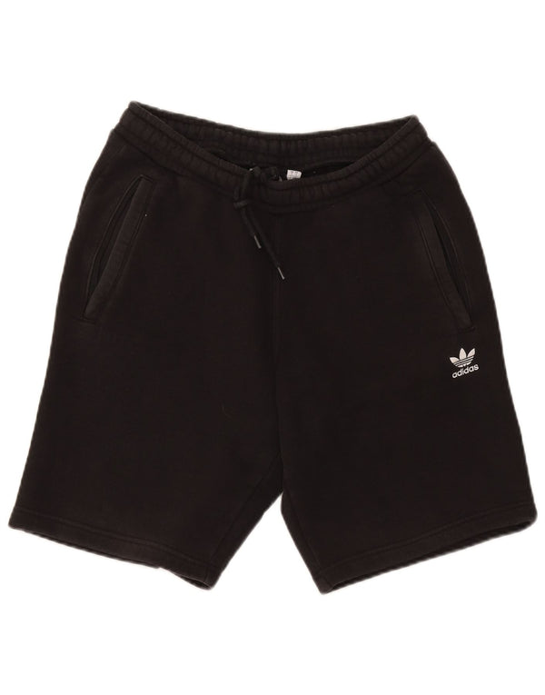 Pantaloni scurți sport pentru bărbați Adidas, bumbac negru mic