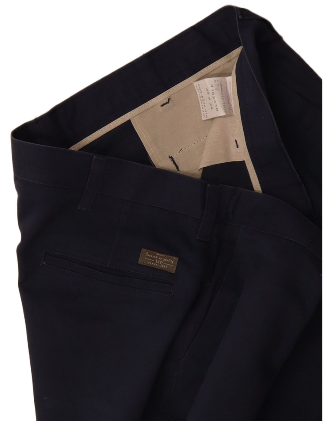 Pantaloni chino drept bărbați LEE L40 L29 bumbac bleumarin