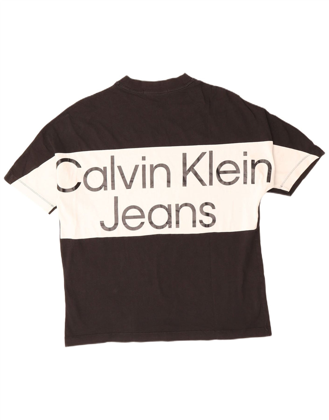 CALVIN KLEIN JEANS Tricou grafic pentru bărbați Top XL Bumbac color bloc negru
