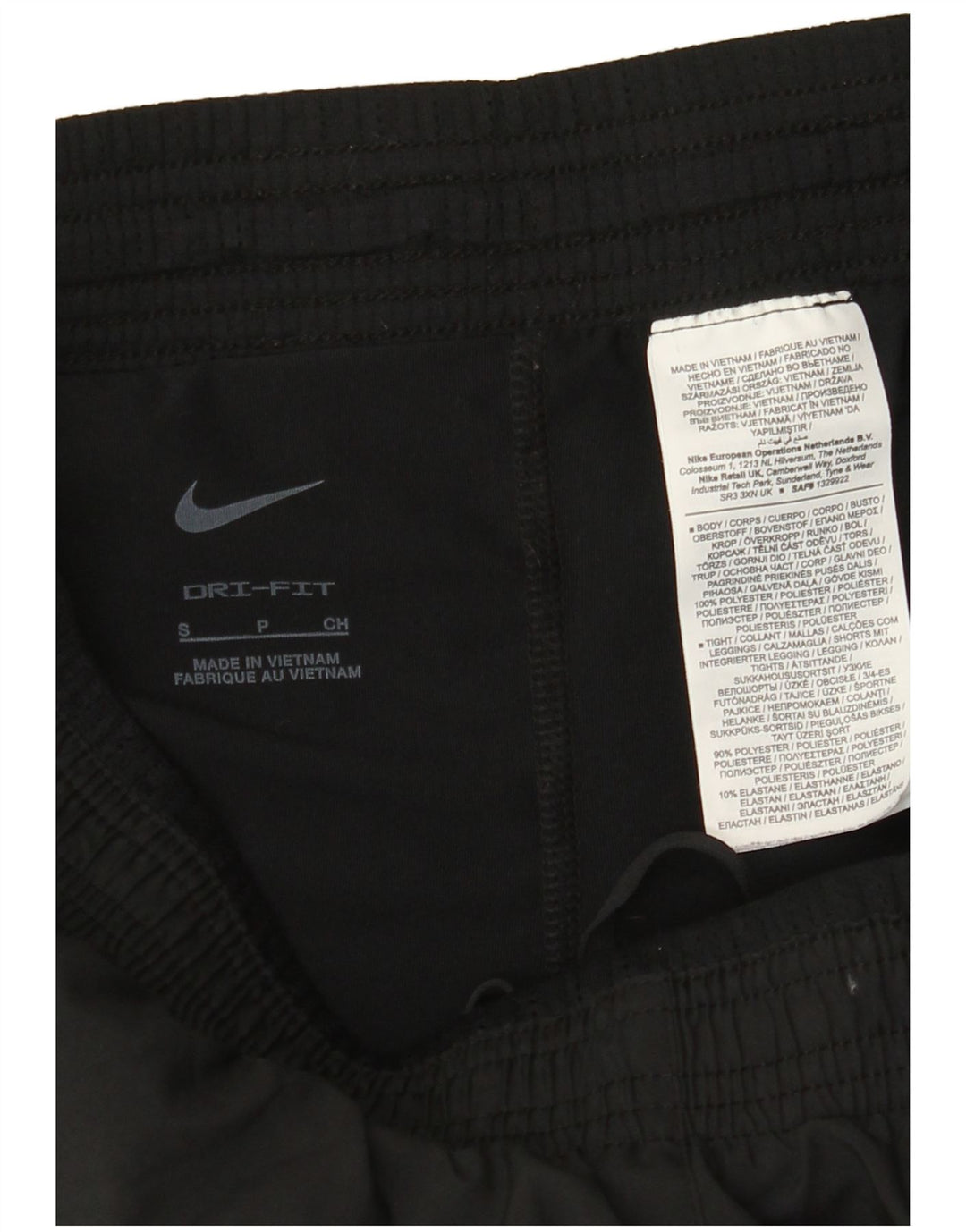 Pantaloni scurti sport NIKE Dri Fit pentru femei UK 10 Poliester negru mic