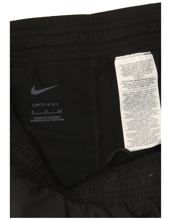 Pantaloni scurti sport NIKE Dri Fit pentru femei UK 10 Poliester negru mic