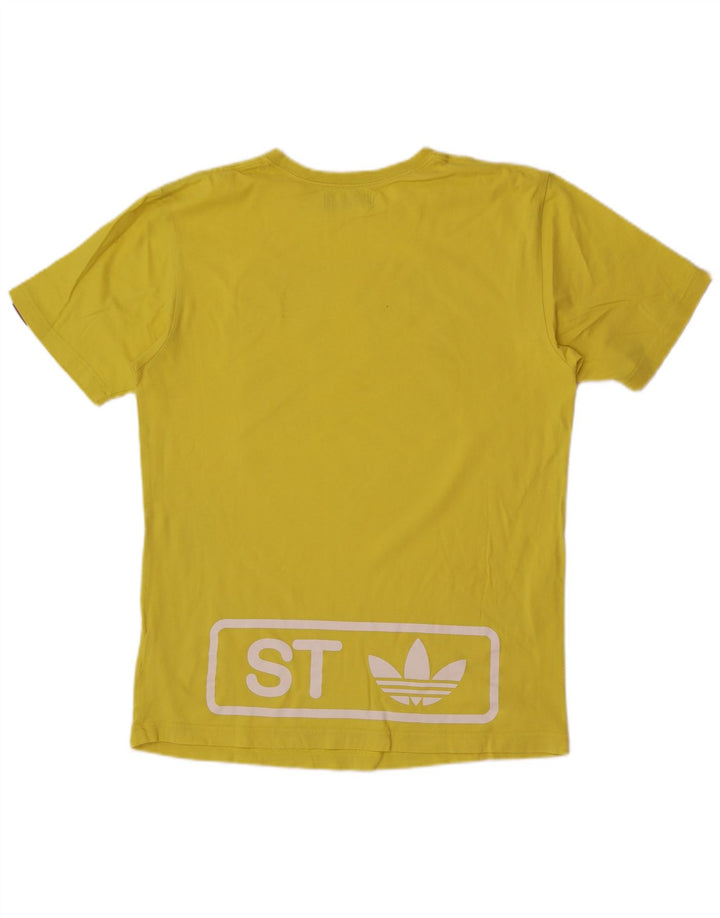 Tricou grafic pentru bărbați Adidas Top, bumbac galben mediu