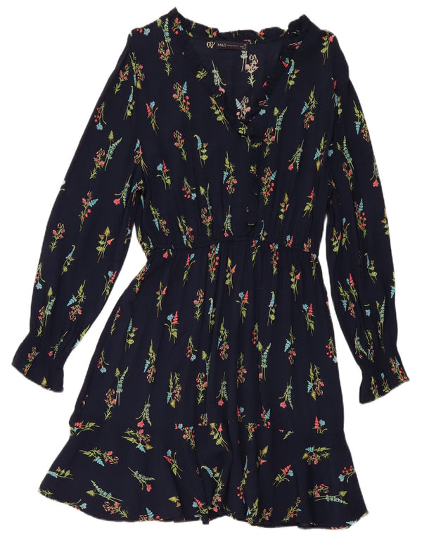 Rochie A-Line cu mânecă lungă pentru femei Marks & Spencer UK 10 Mic bleumarin