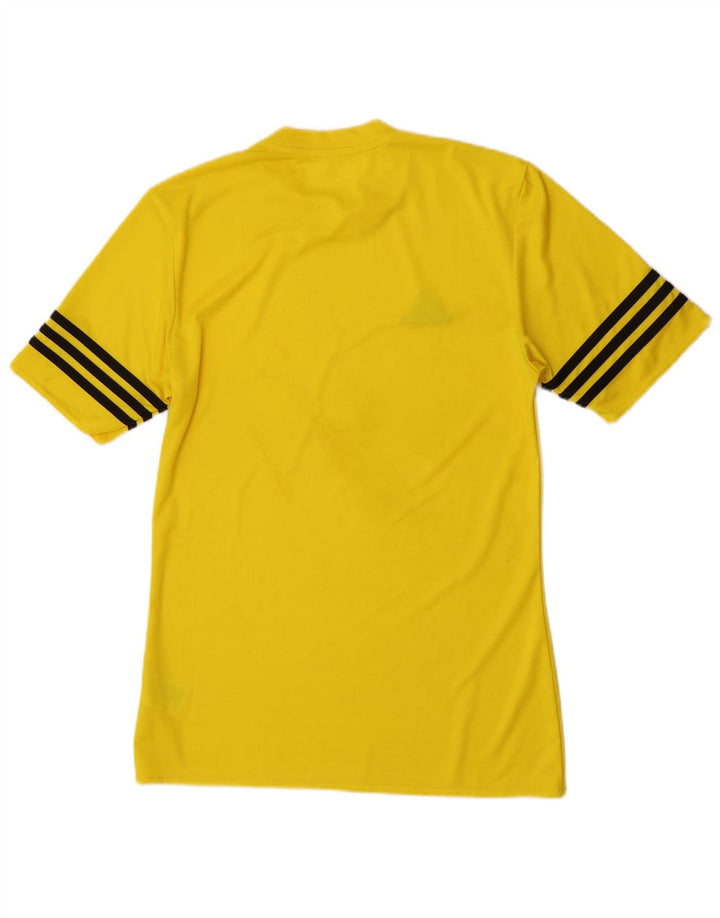 Tricou Adidas Climalite pentru bărbați Top mic din poliester galben