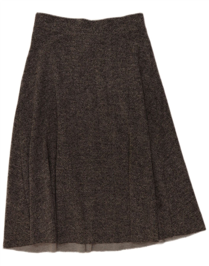 Fusta Midi A-Line pentru femei Zara, mare W32, gri Herringbone