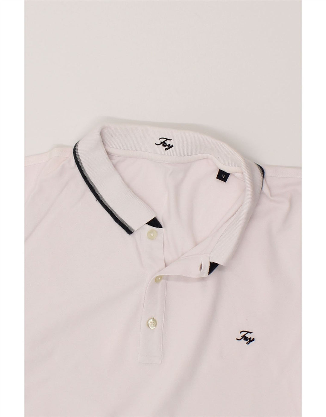FAY Womens Polo Shirt UK 14 Medium White Cotton Vintage Fay and Second-Hand Fay from Messina Hembry 