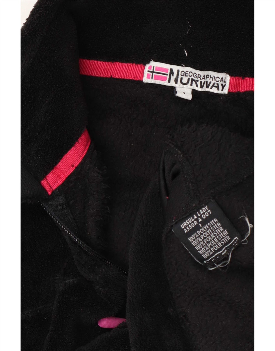 Jachetă polară pentru femei Geographical Norway UK 14 Poliester mediu negru