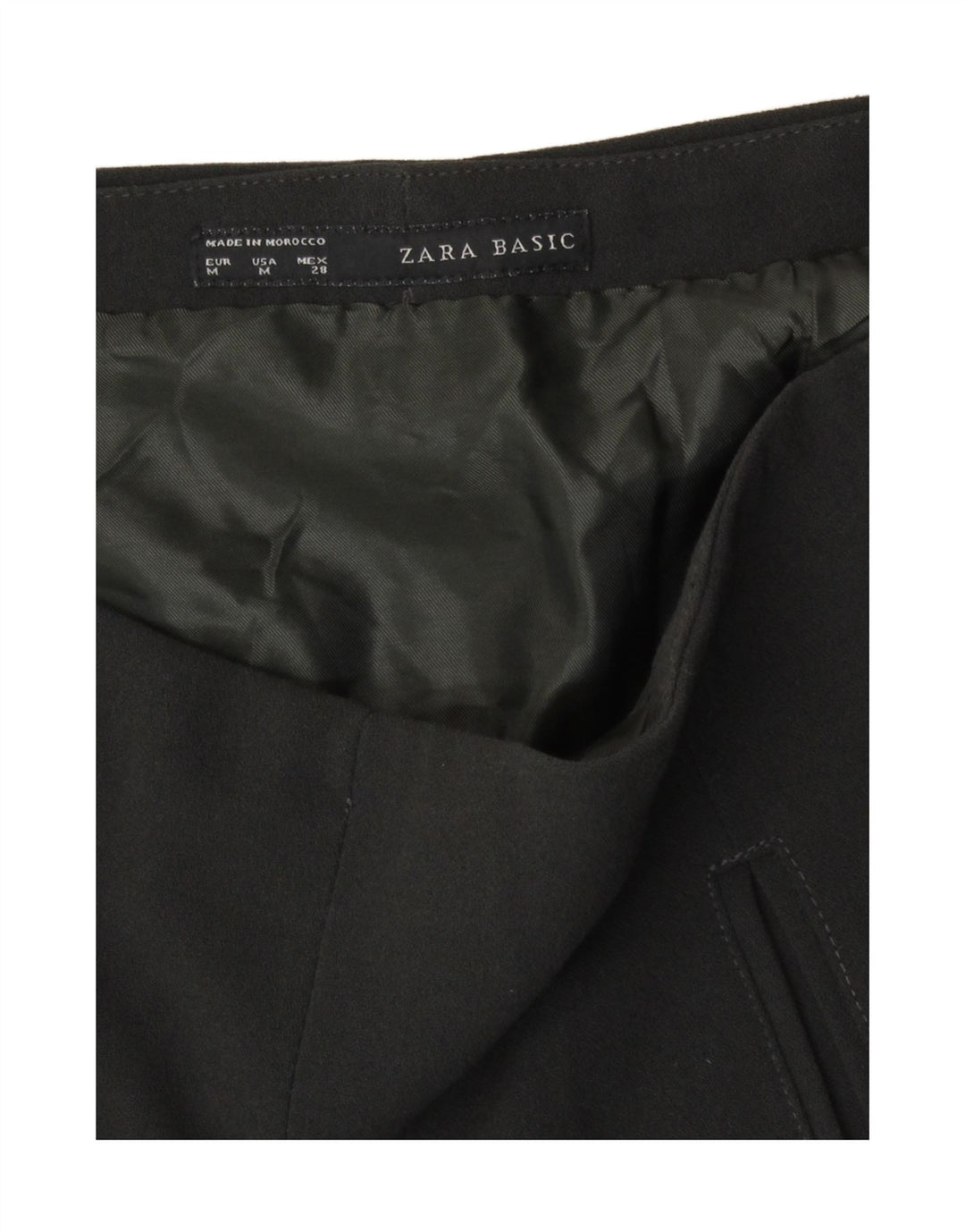 Fustă A-Line Femei Zara Medium W28 Negru