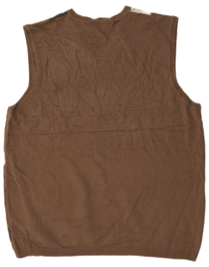Marks & Spencer Autograph Vest Tank Top mare gri Argyle/Diamond