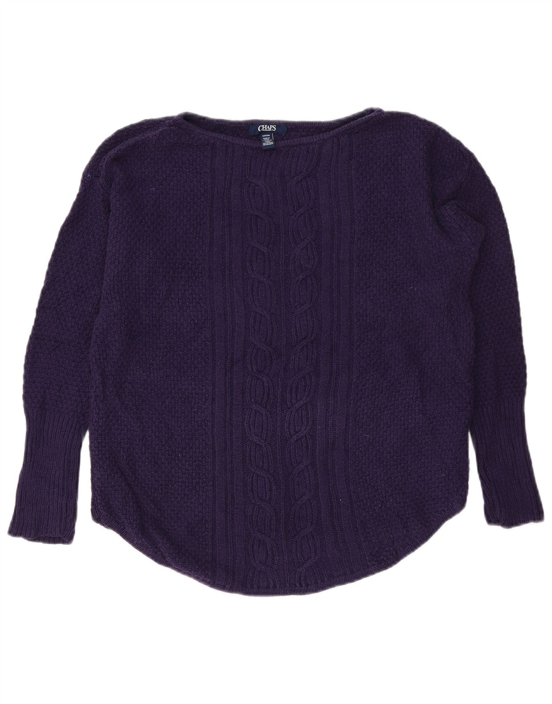 Pulover de damă Chaps cu gât de barcă supradimensionat din bumbac violet 10 UK