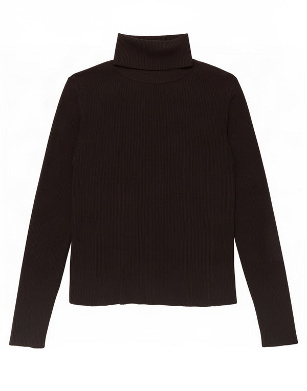 Top femeie Zara cu mânecă lungă UK 12 Medium Negru Poliamidă