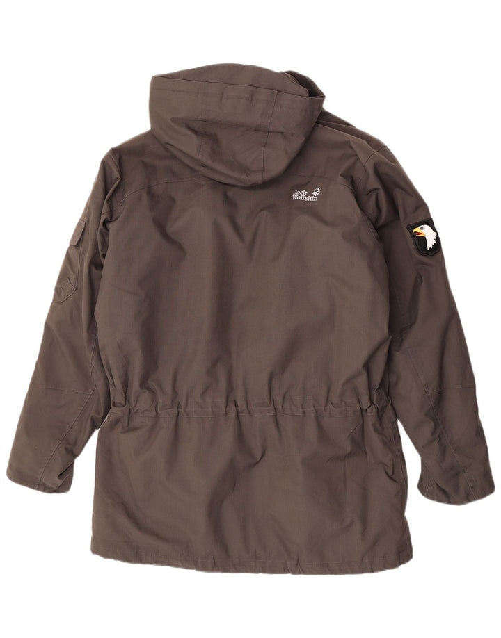 Jack Wolfskin jachetă de vânt cu glugă pentru bărbați UK 36/38 poliester mediu gri