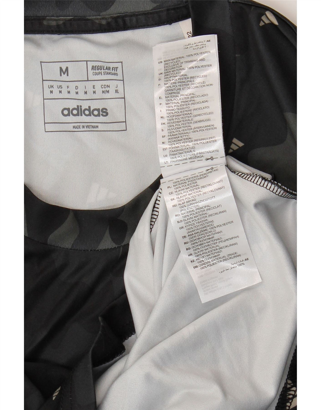 Tricou Adidas Aeroready Graphic Top Mediu Negru Camuflaj Poliester