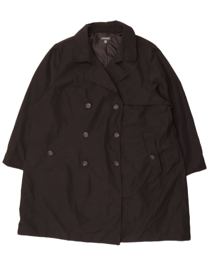 Trench cu autograf pentru femei Marks & Spencer UK 24 4XL Poliester negru