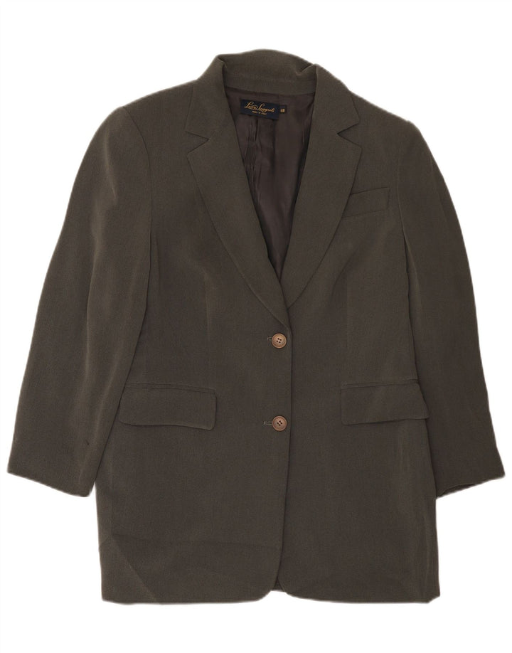 Luisa Spagnoli Jachetă pentru femei cu 2 nasturi cu paragate IT 48 XL Acetat gri