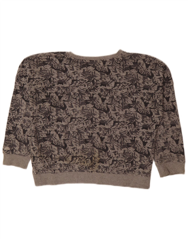 Pulover supradimensionat pentru femei Ellesse UK 14, bumbac floral, gri mediu