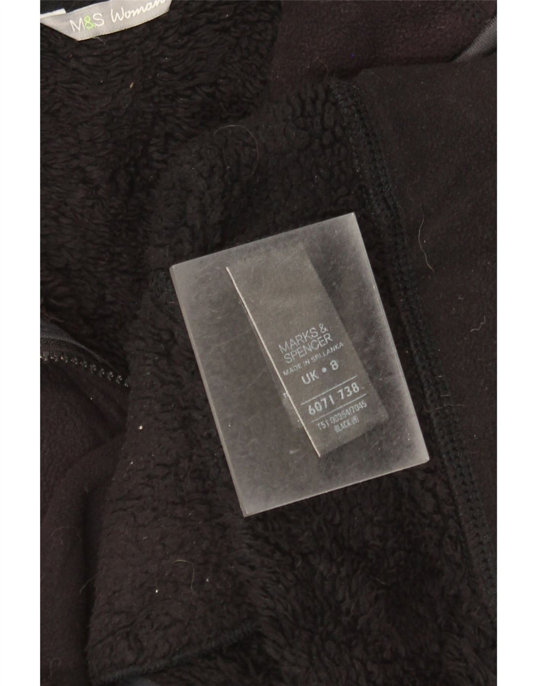 Jachetă pentru femei Marks & Spencer Sherpa Fleece UK 8 Small Poliester negru