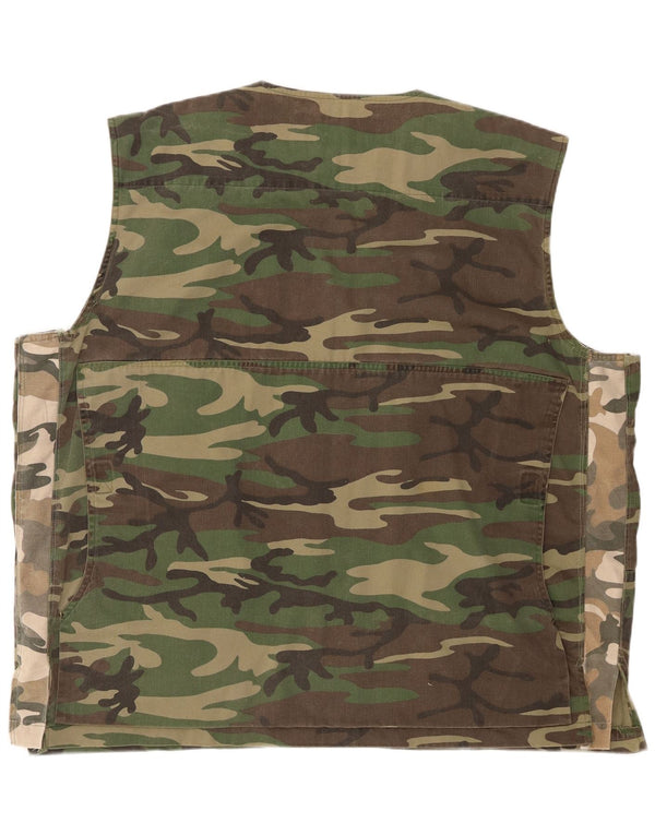 ESSE EMME Gilet utilitar pentru bărbați UK 44 2XL Khaki Camouflage
