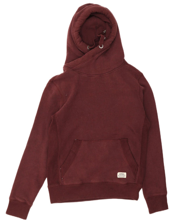 Pulover Superdry pentru damă, UK 12, bumbac burgundy mediu