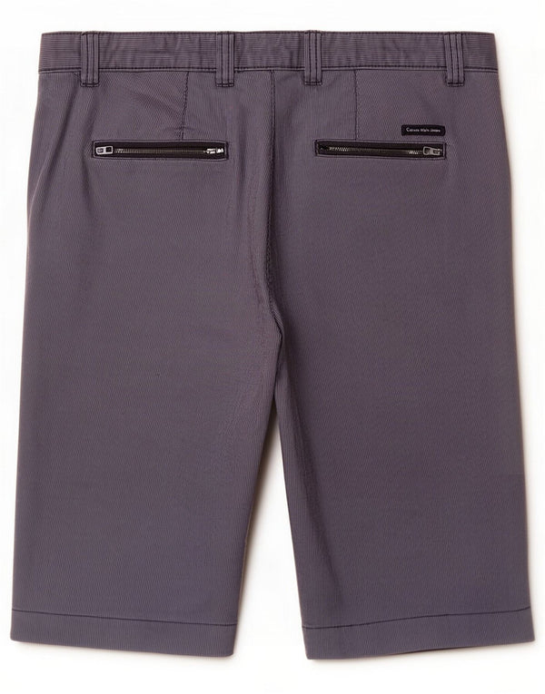 Calvin Klein Mens Slim Fit Chino Shorts Medium W32 Blue Pinstripe