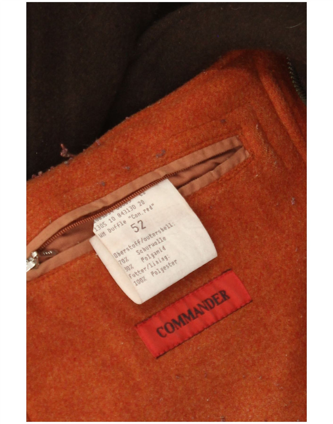 Manson cu glugă pentru bărbați Commander EU 52 XL Lână maro