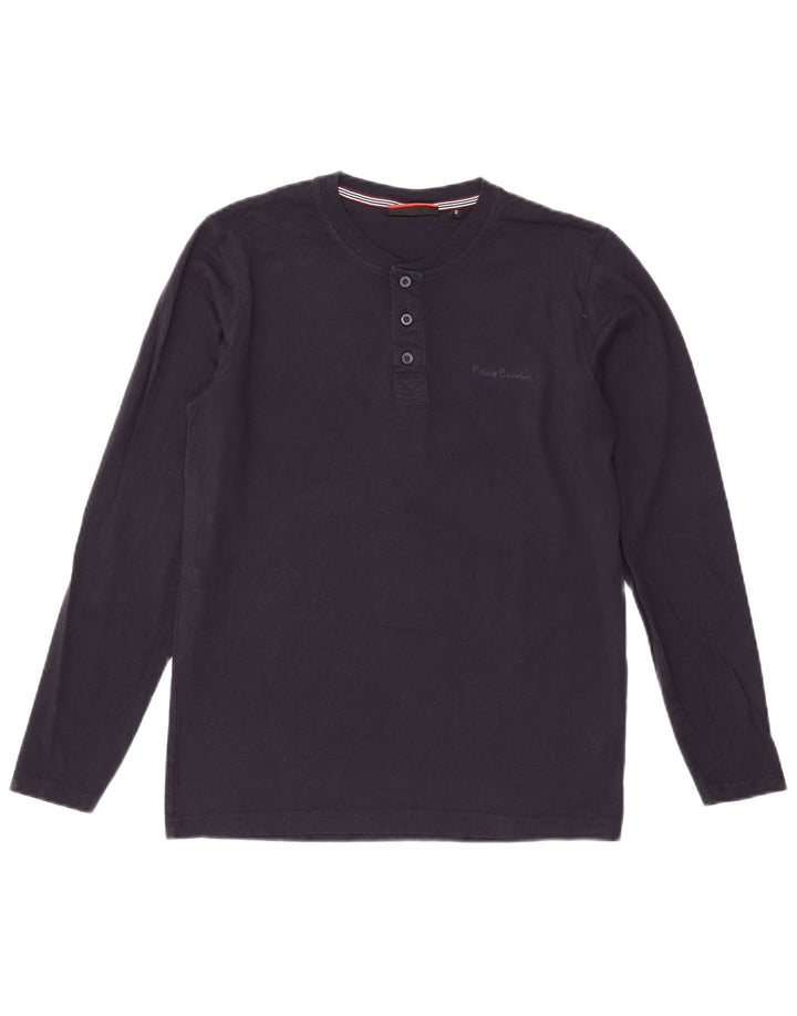 Pierre Cardin Top pentru bărbați cu mânecă lungă, mic, bleumarin, bumbac