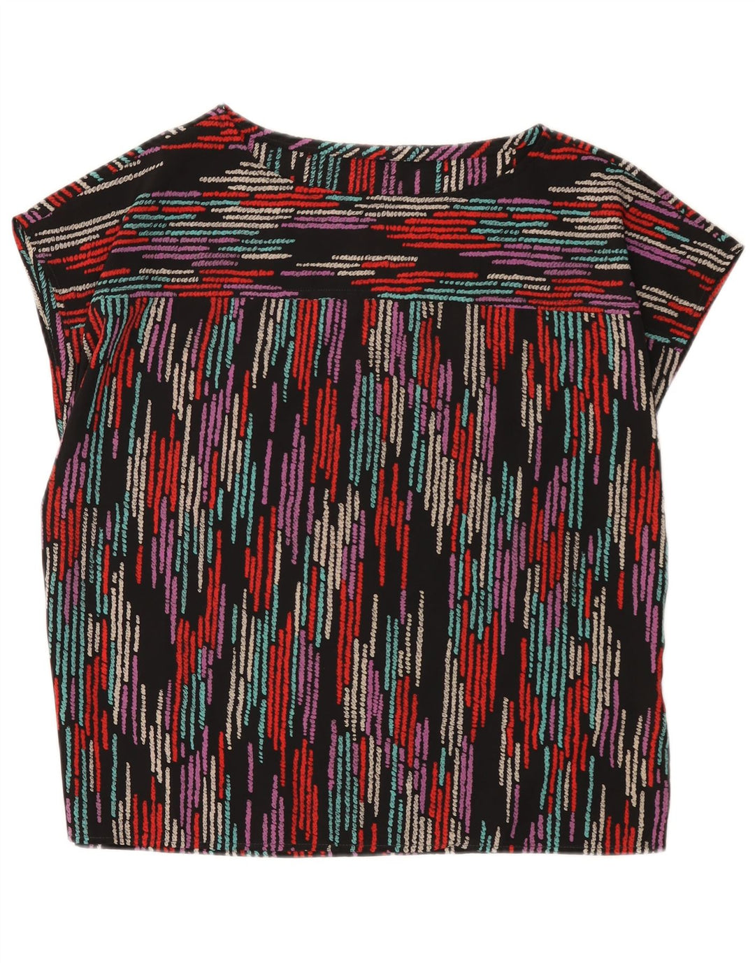 Bluză vintage pentru femei UK 16, mare, multicoloră, cu dungi