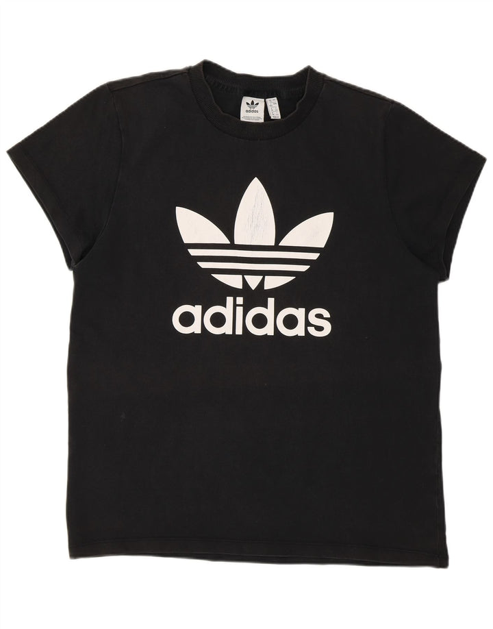 Tricou grafic Adidas pentru femei Top UK 12 Medium Negru