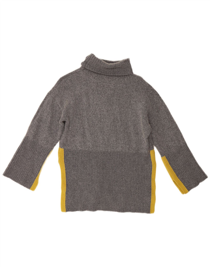 Pulover cu Guler Rulat pentru Femei White Stuff, Mărimea UK 10, Mic, Gri Colorblock