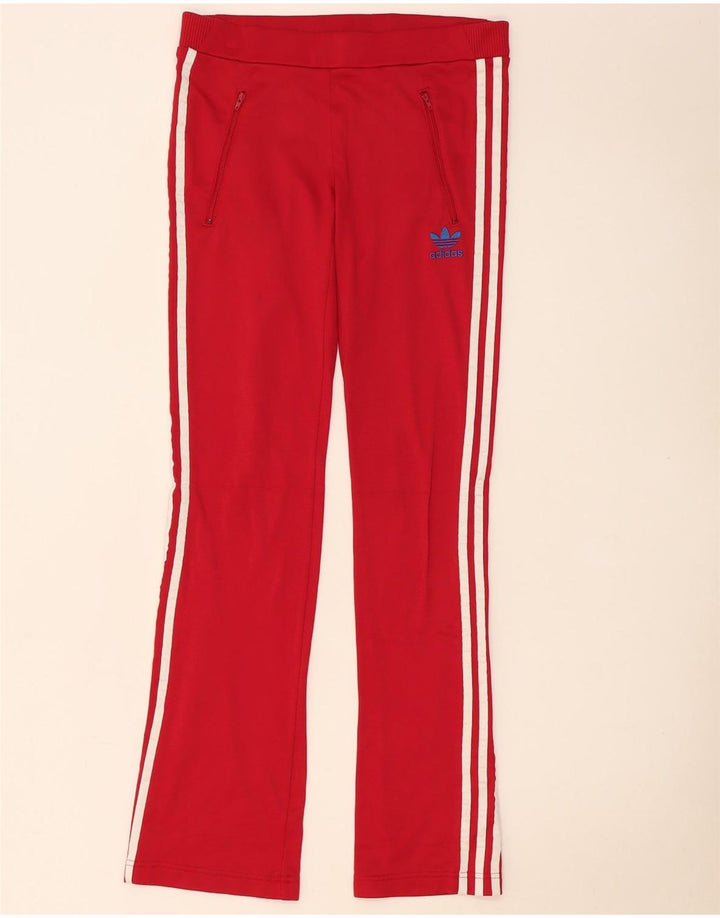 Pantaloni de trening Adidas pentru femei UK 12 Poliamidă roșie medie