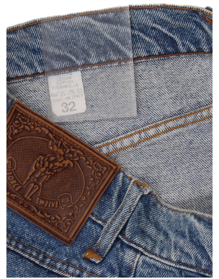 Fusta de blugi pentru femei VINTAGE W32 Bumbac albastru mare