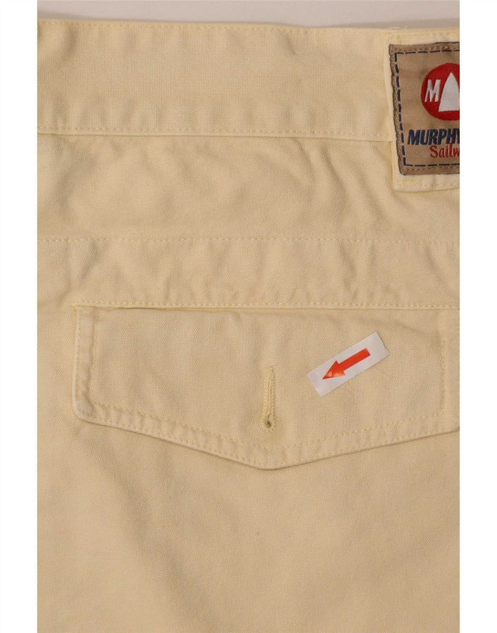 Murphy & Nye Pantaloni scurți chino pentru bărbați Medium W33 Bej Bumbac