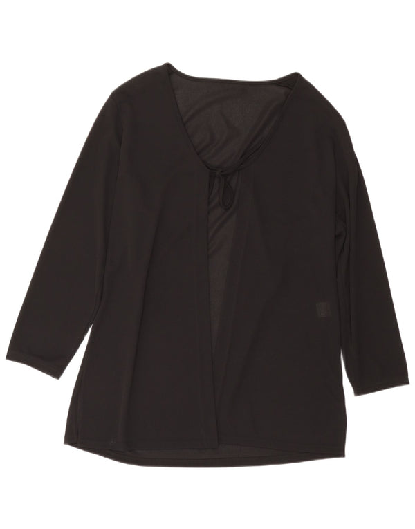 Cardigan vintage cu mânecă lungă pentru femei UK 16 Poliester negru mare