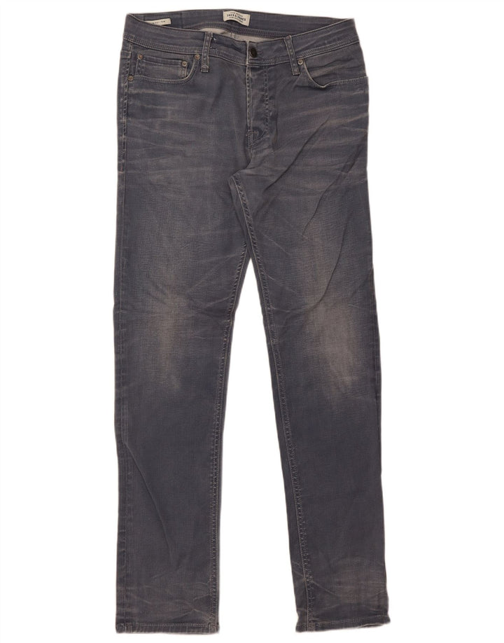 Blugi Jack & Jones Tim Slim pentru bărbați W34 L34 bumbac gri