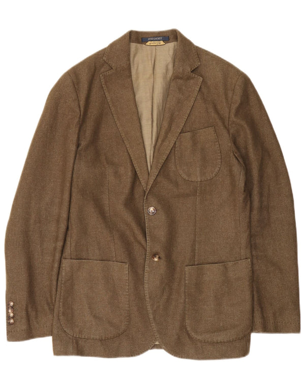 Massimo Dutti Jachetă pentru bărbați cu 2 nasturi UE 50 Lână maro mare