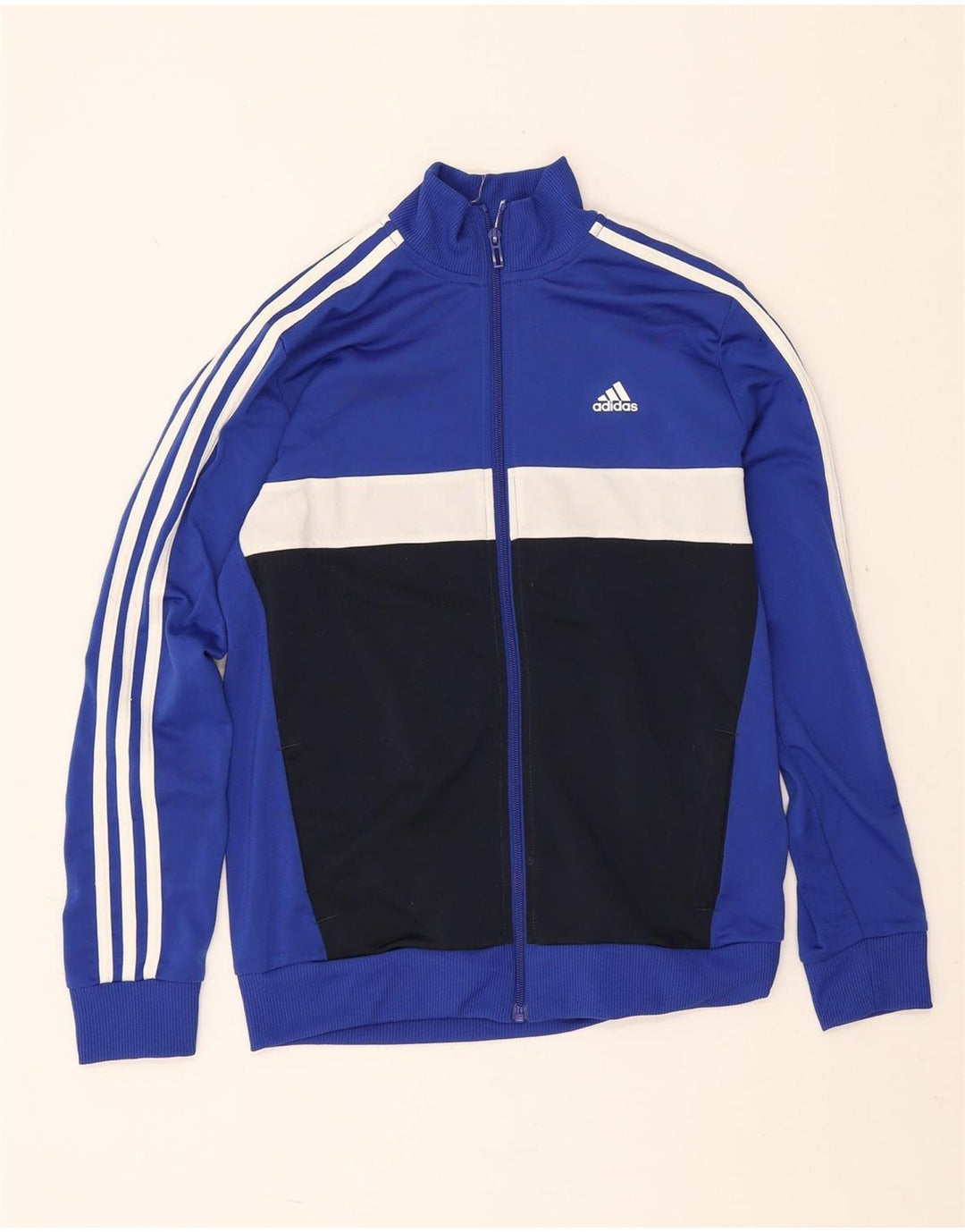 Jachetă de trening pentru băieți Adidas 13-14 ani, albastru, poliester
